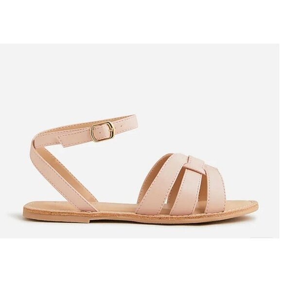 J. Crew Other - J.Crew Crewcuts Girls $65 Basketweave Sandals Mauve Blush Size K2 BP444